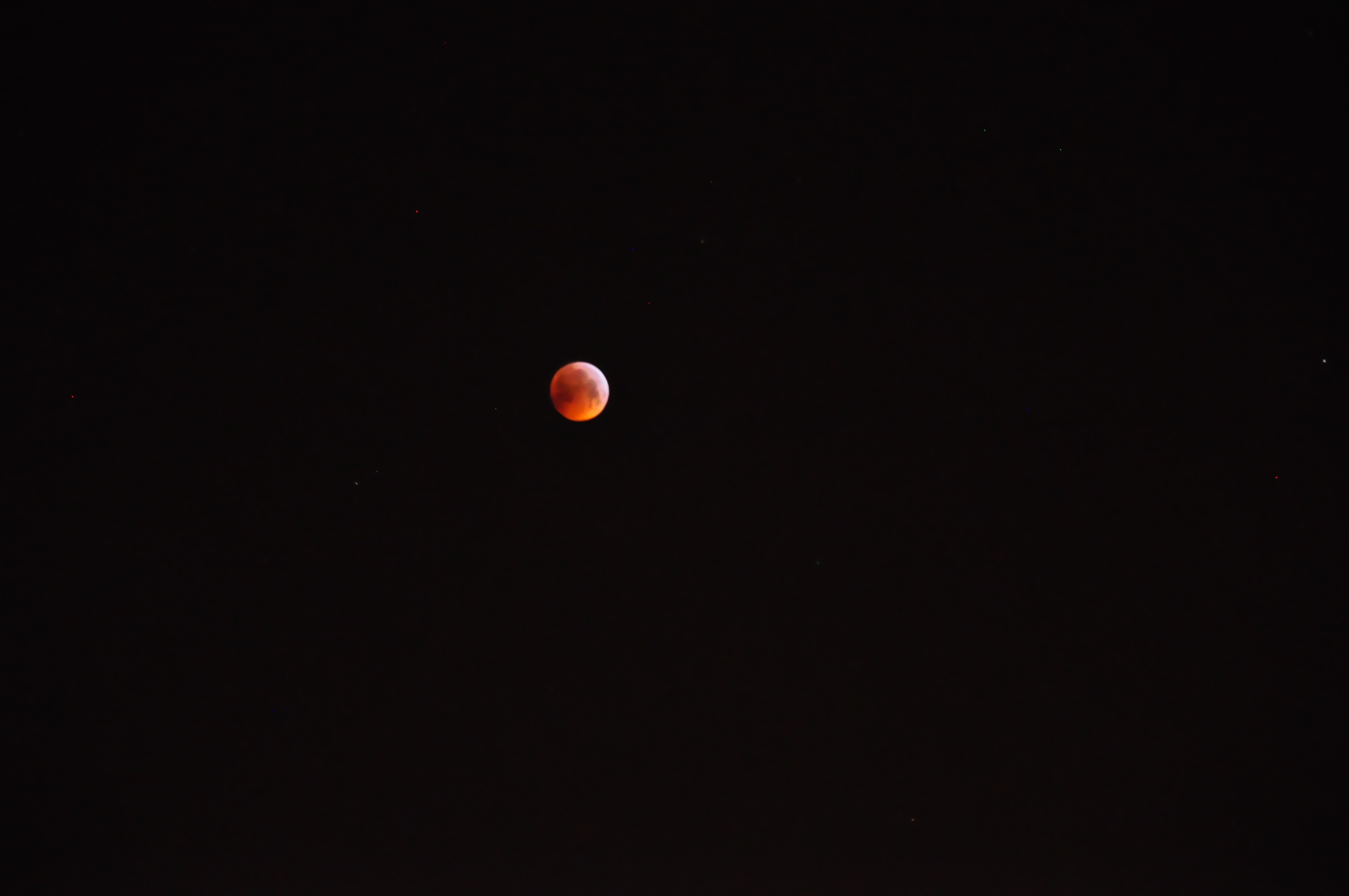 Der Blutmond einer totalen Mondfinsternis am 21.01.2018